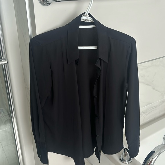 Abercrombie Boyfriend Faux Silk Button Up - Picture 2 of 4